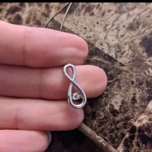 Kay's Infinity Necklace W/Floating Diamond